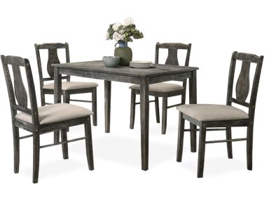 Kaylee Weather Grey 5-Piece Dinette Set