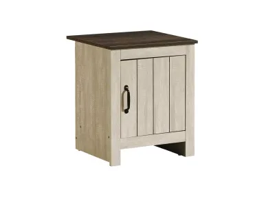Light Biege 22" 1 Door Accent Table