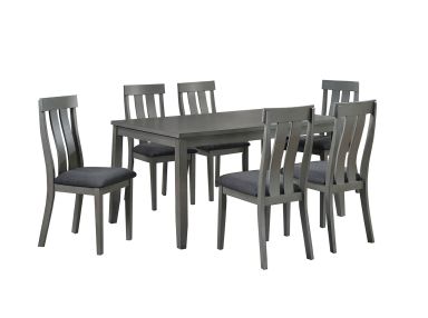 Mira Grey Table & 6 Chairs (All-in-One Box)