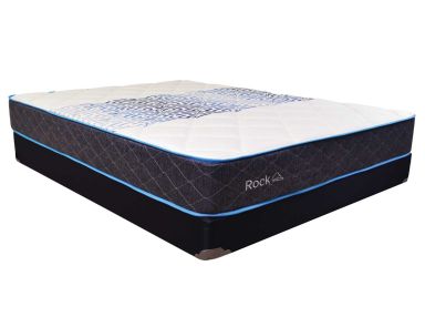 Rock Extra Firm King Mattress Set w/ Cooling Fabri