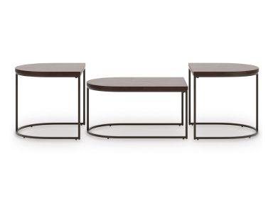 Vanmore Dark Brown 3Pc Table Set  (All-in-One Box)