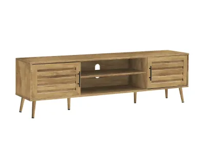 Walnut Finish w/2 Doors 72" TV Console