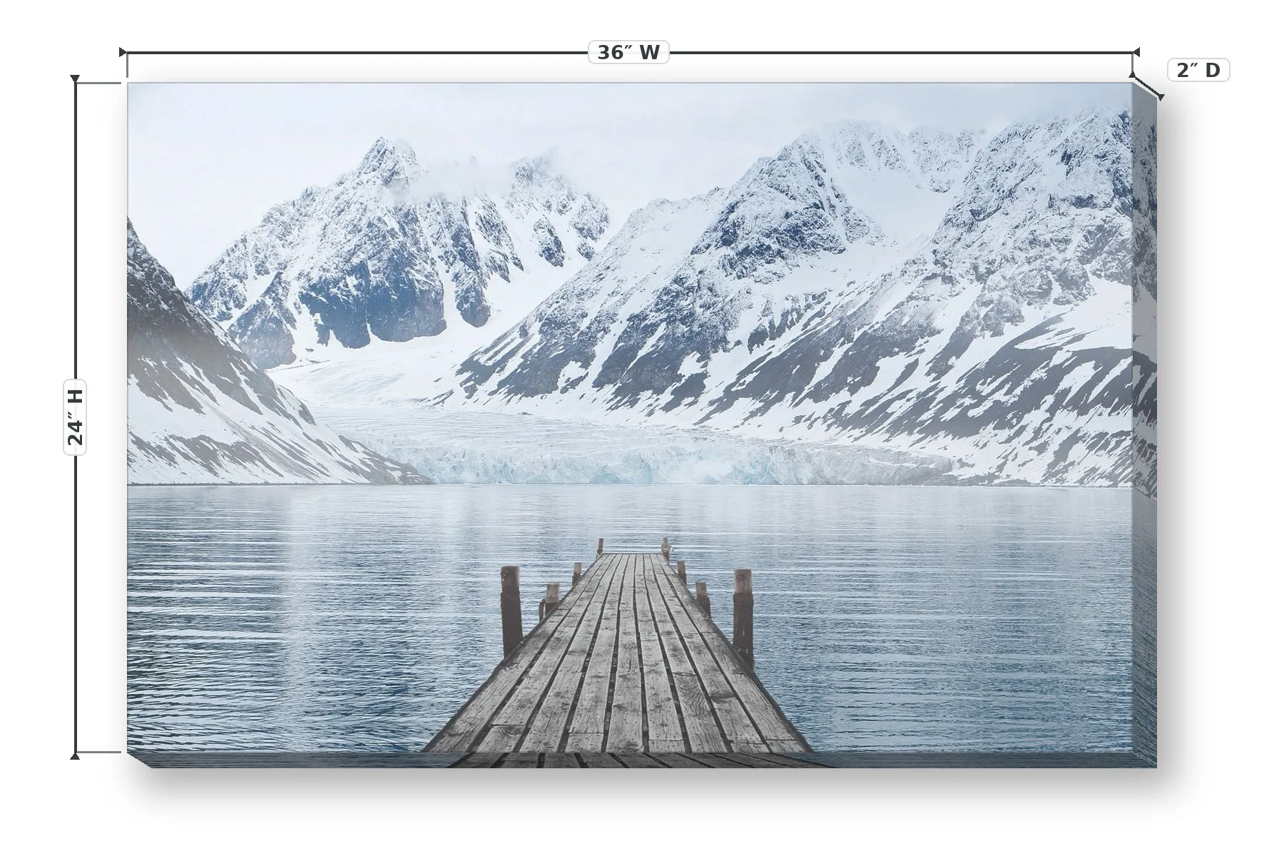 Icelandic Dock 24 x 36 Print — Dimensions