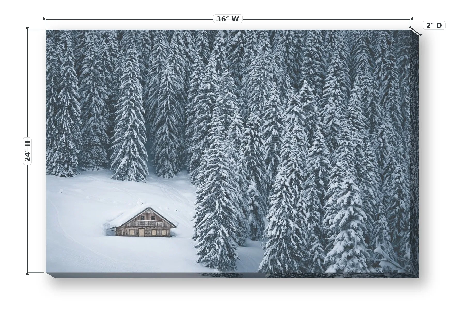Beautiful View 24 x 36 Print — Dimensions