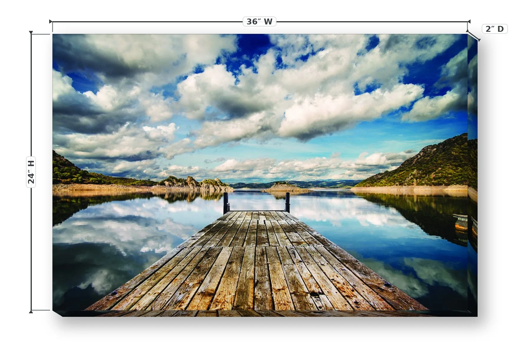 Cloudy Horizon 24 x 36 Print — Dimensions